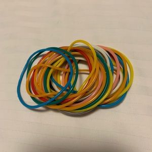 Vintage 80s bangle bracelets.